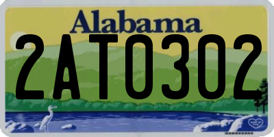 AL license plate 2AT0302