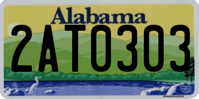 AL license plate 2AT0303
