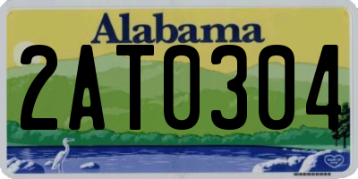 AL license plate 2AT0304