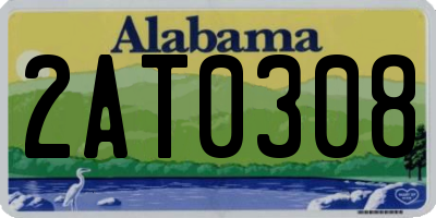 AL license plate 2AT0308