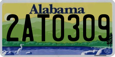 AL license plate 2AT0309