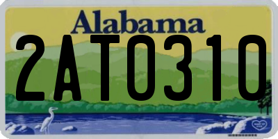 AL license plate 2AT0310