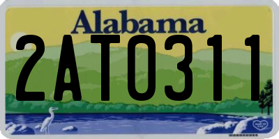 AL license plate 2AT0311