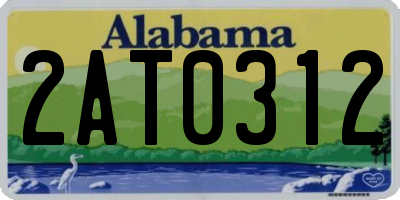 AL license plate 2AT0312
