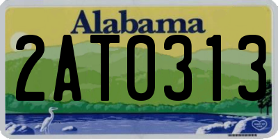 AL license plate 2AT0313