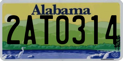 AL license plate 2AT0314