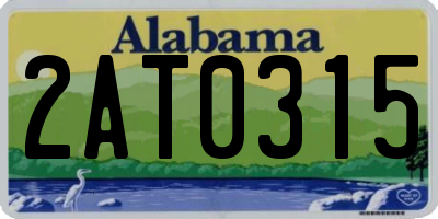AL license plate 2AT0315