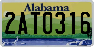 AL license plate 2AT0316