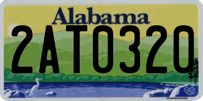 AL license plate 2AT0320