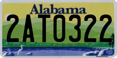 AL license plate 2AT0322