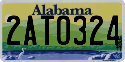 AL license plate 2AT0324