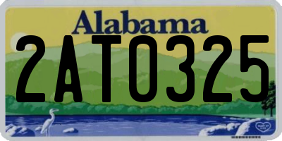 AL license plate 2AT0325