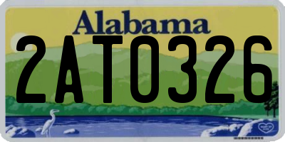AL license plate 2AT0326