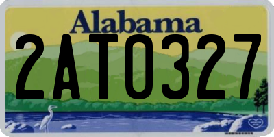 AL license plate 2AT0327