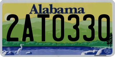 AL license plate 2AT0330