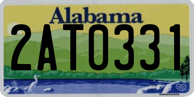 AL license plate 2AT0331