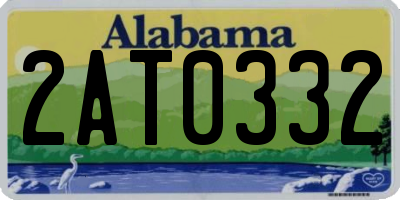 AL license plate 2AT0332