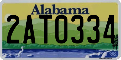 AL license plate 2AT0334