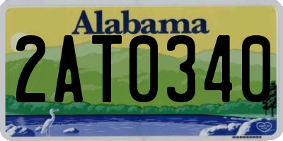 AL license plate 2AT0340