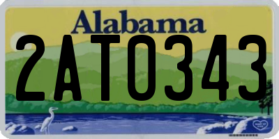 AL license plate 2AT0343