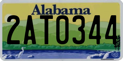 AL license plate 2AT0344