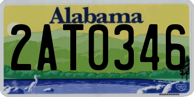 AL license plate 2AT0346