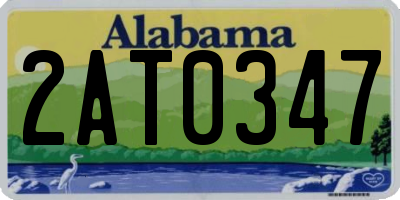 AL license plate 2AT0347
