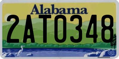 AL license plate 2AT0348