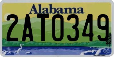 AL license plate 2AT0349