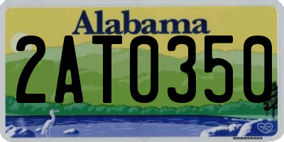AL license plate 2AT0350