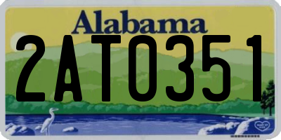 AL license plate 2AT0351