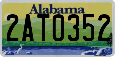 AL license plate 2AT0352