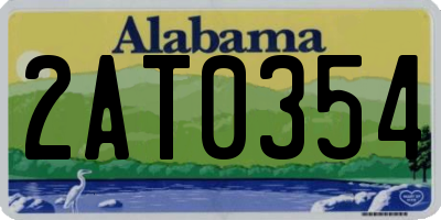 AL license plate 2AT0354