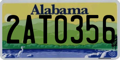 AL license plate 2AT0356