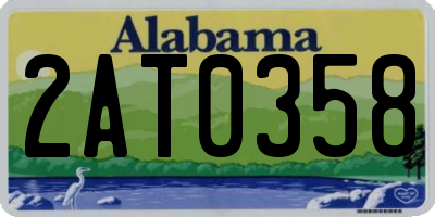 AL license plate 2AT0358