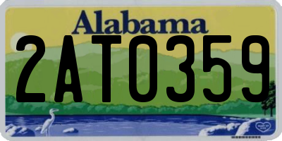 AL license plate 2AT0359