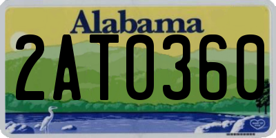 AL license plate 2AT0360