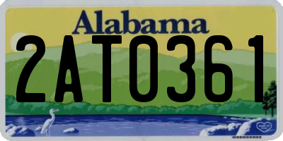 AL license plate 2AT0361