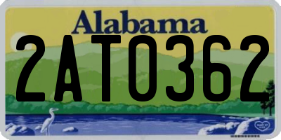 AL license plate 2AT0362