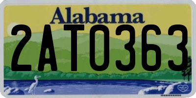 AL license plate 2AT0363