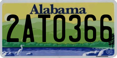 AL license plate 2AT0366