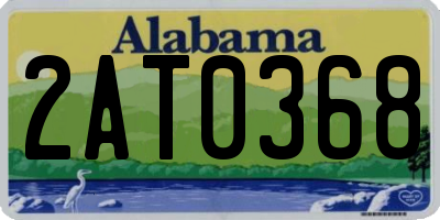 AL license plate 2AT0368