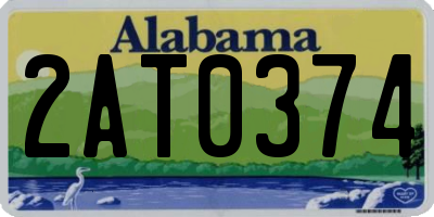 AL license plate 2AT0374