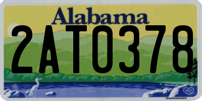 AL license plate 2AT0378