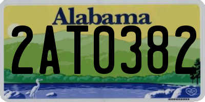 AL license plate 2AT0382