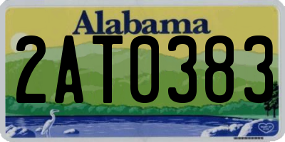 AL license plate 2AT0383