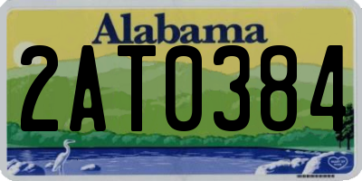 AL license plate 2AT0384