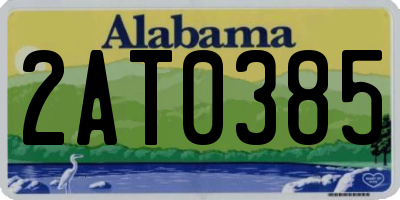 AL license plate 2AT0385