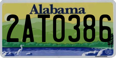 AL license plate 2AT0386