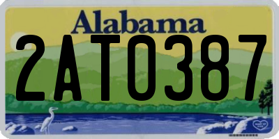 AL license plate 2AT0387